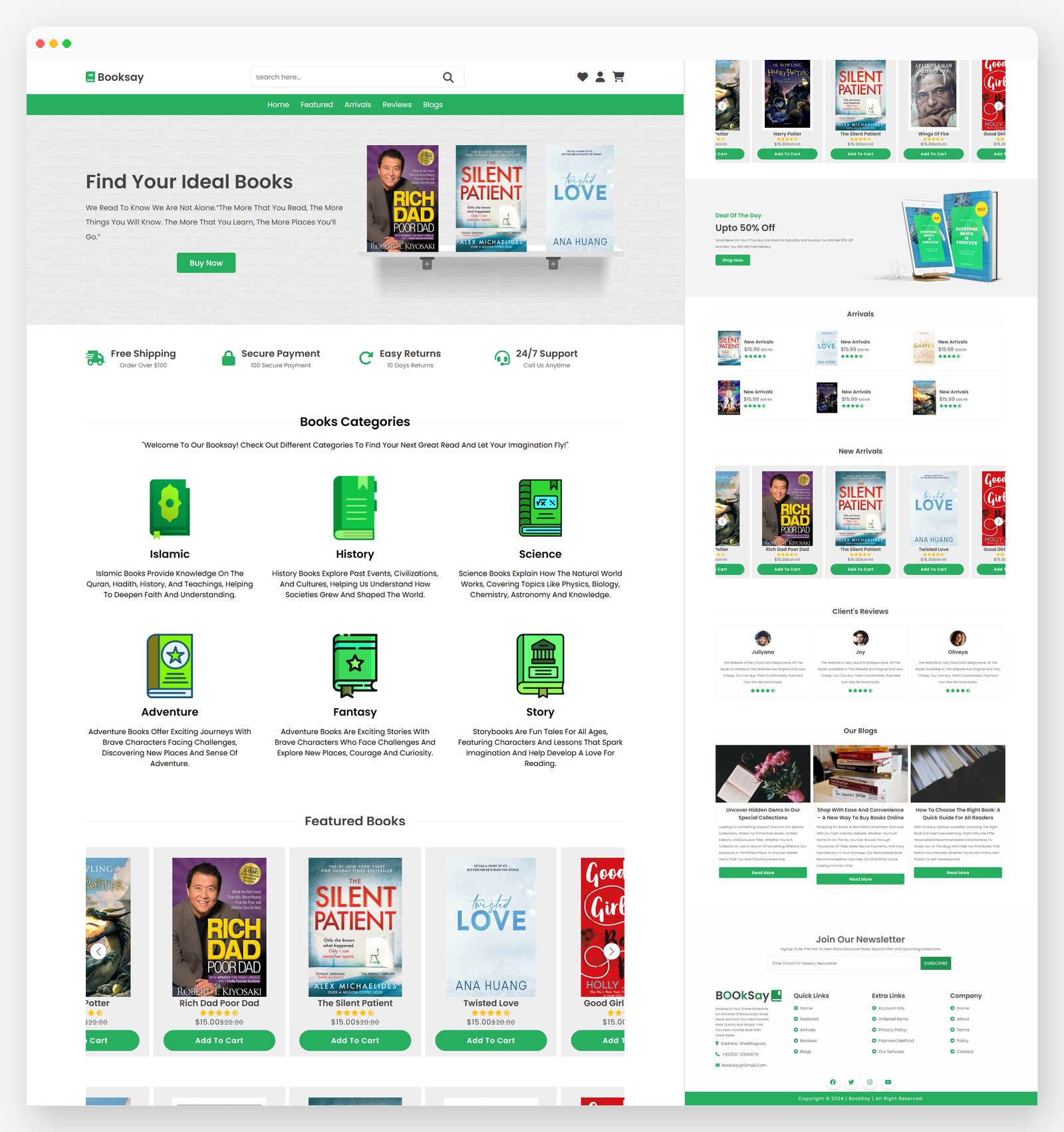 Bookshop E-commerce Application